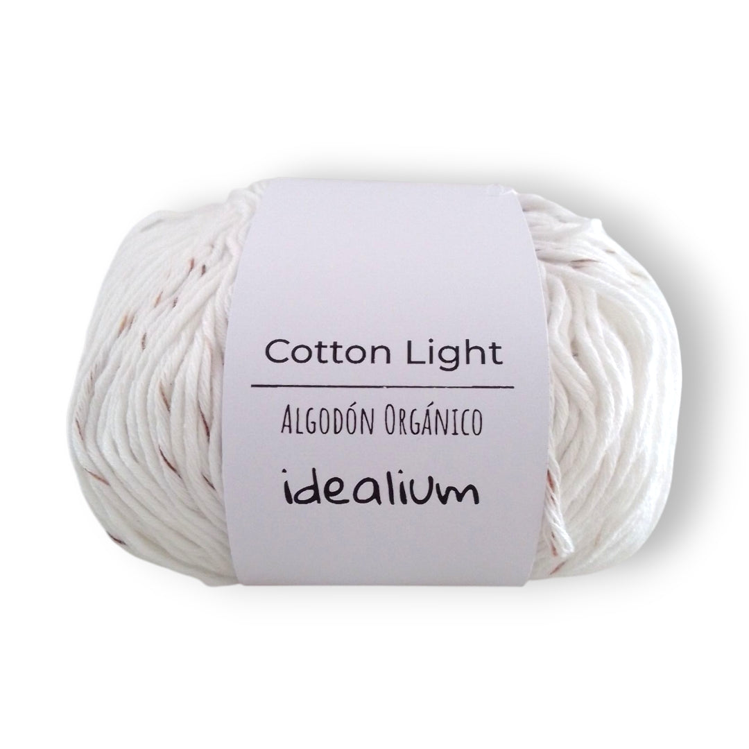 Ovillo Idealium Cotton Light Confetti – Algodón 50 g con efecto moteado