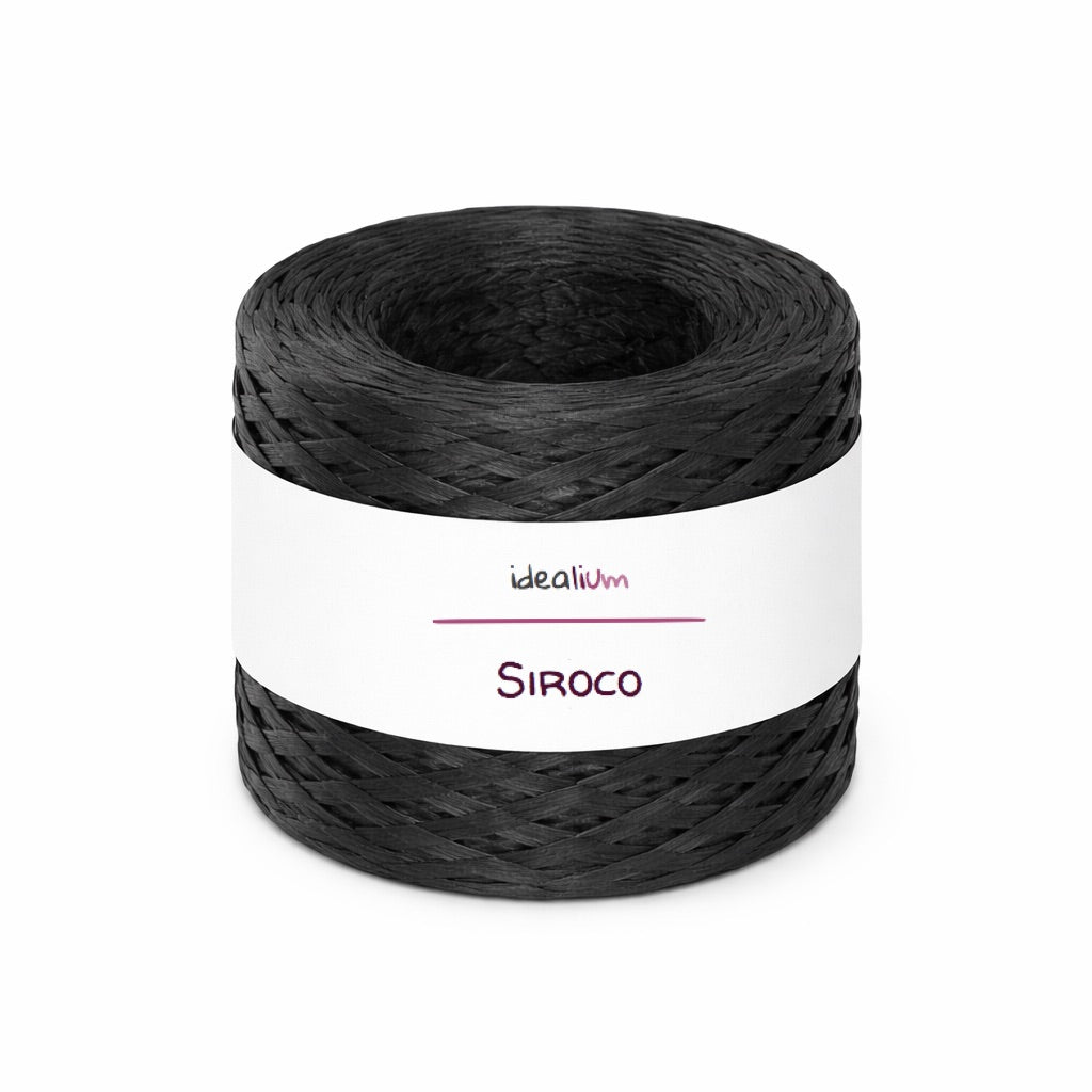 Siroco · Rafia de papel para bolsos y accesorios de verano S012 Negro