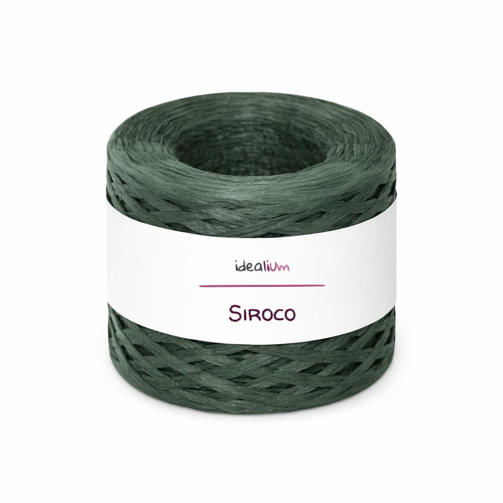 Siroco · Rafia de papel para bolsos y accesorios de verano S016 Verde oscuro