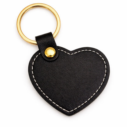Charm Corazón de polipiel para bolso Negro