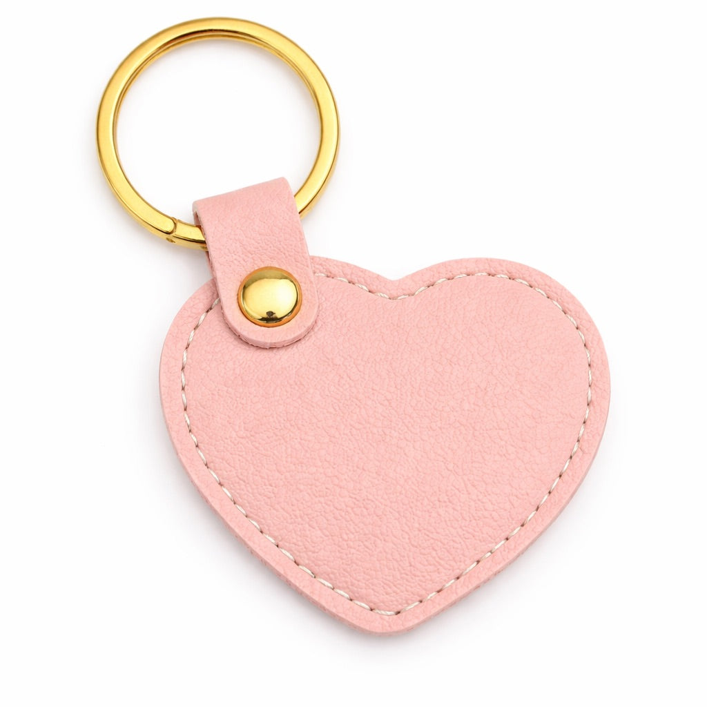 Charm Corazón de polipiel para bolso Rosa