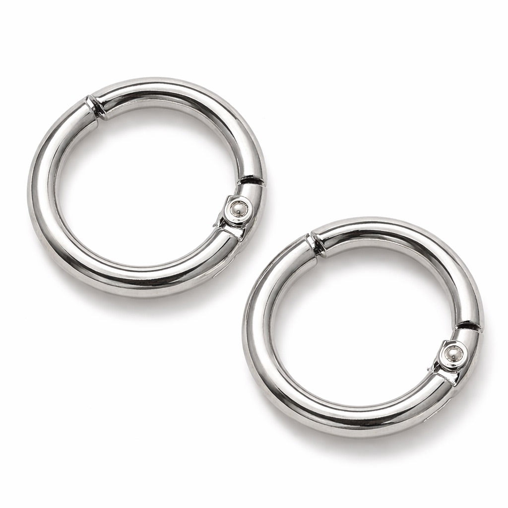 Mosquetones metálicos para bolso (Pack de 2) Plateado