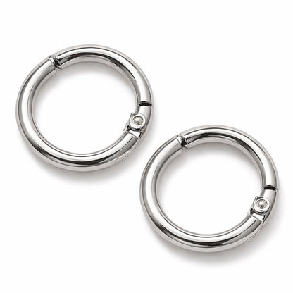 Mosquetones metálicos para bolso (Pack de 2) Plateado