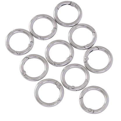 Mosquetones redondos color plata