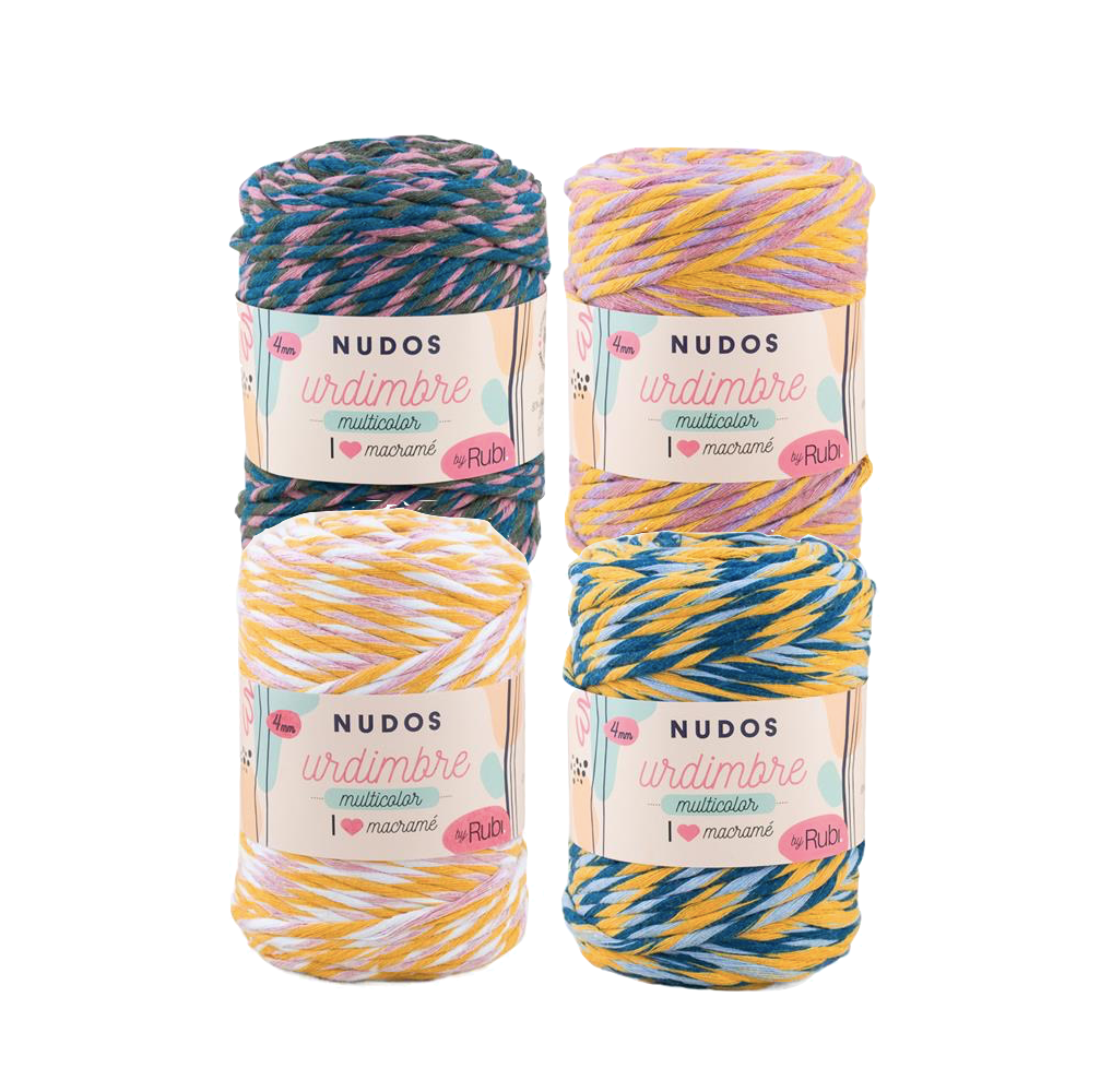 RUBI NUDOS URDIMBRE MULTICOLOR PARA TEJER O PARA MACRAME