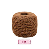 Ovillo Perlé Rubí Oro nº8 – Algodón mercerizado, bordado fino – Color PE-501