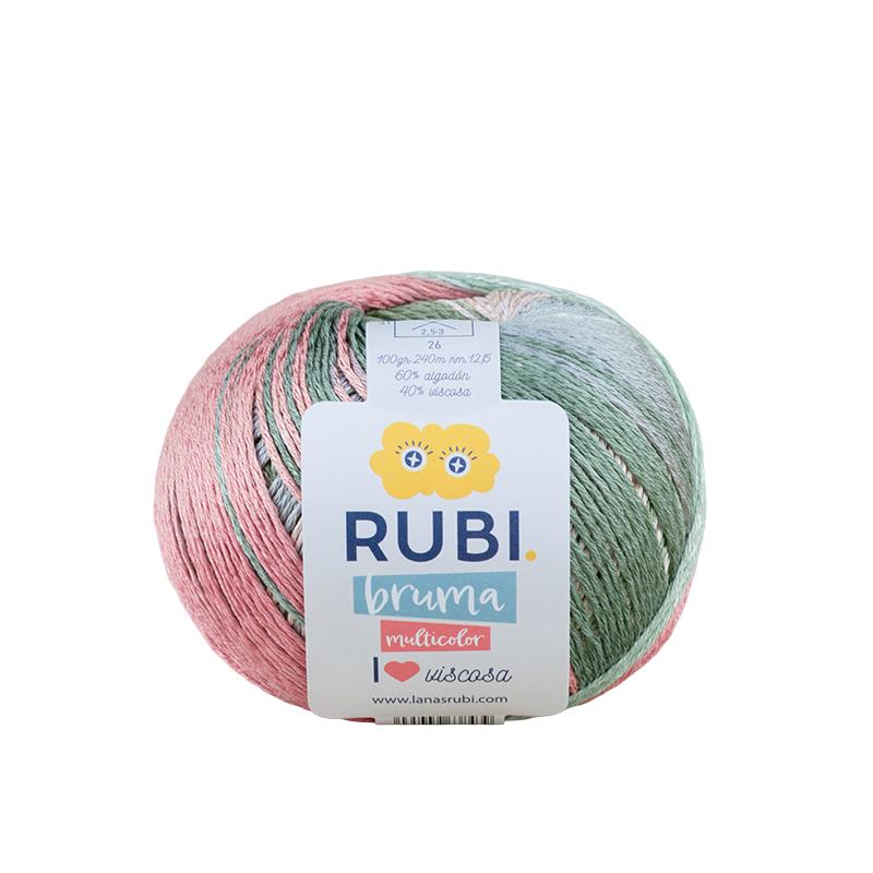 Ovillo Rubí Bruma Multicolor – Algodón 100 g, degradado suave