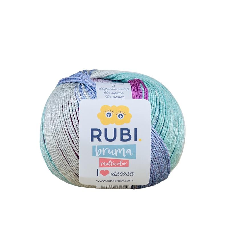Ovillo Rubí Bruma Multicolor – Algodón 100 g, degradado suave