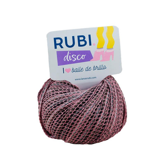 Ovillo Rubí Disco – Acrílico con destellos 50 g, prendas con brillo