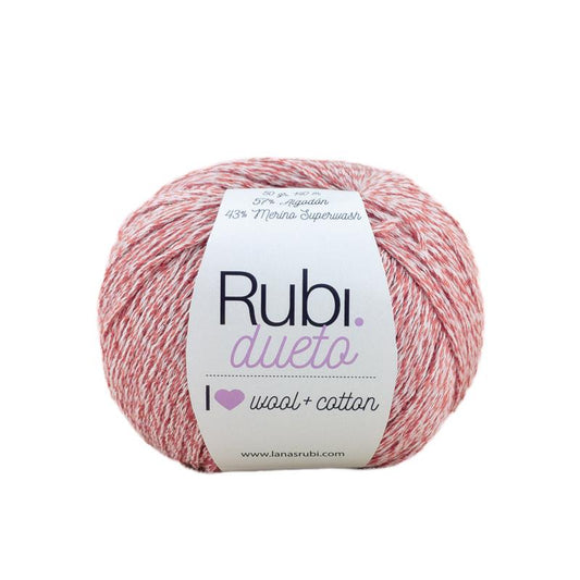 Fil Ruby Duet – Coton et mérinos Superwash 50 g, nuances mélangées