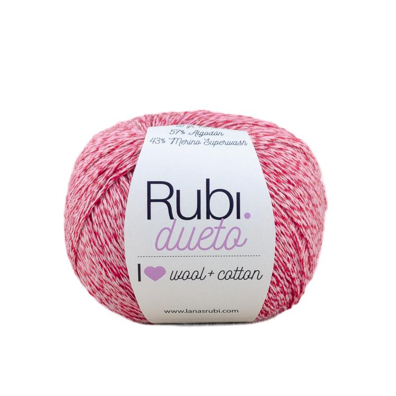 Fil Ruby Duet – Coton et mérinos Superwash 50 g, nuances mélangées