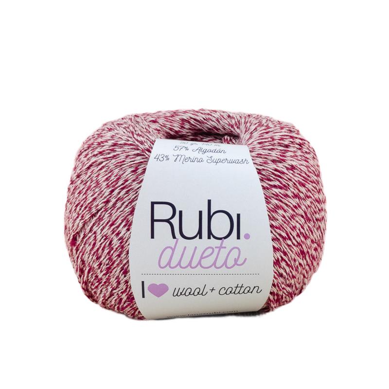Fil Ruby Duet – Coton et mérinos Superwash 50 g, nuances mélangées