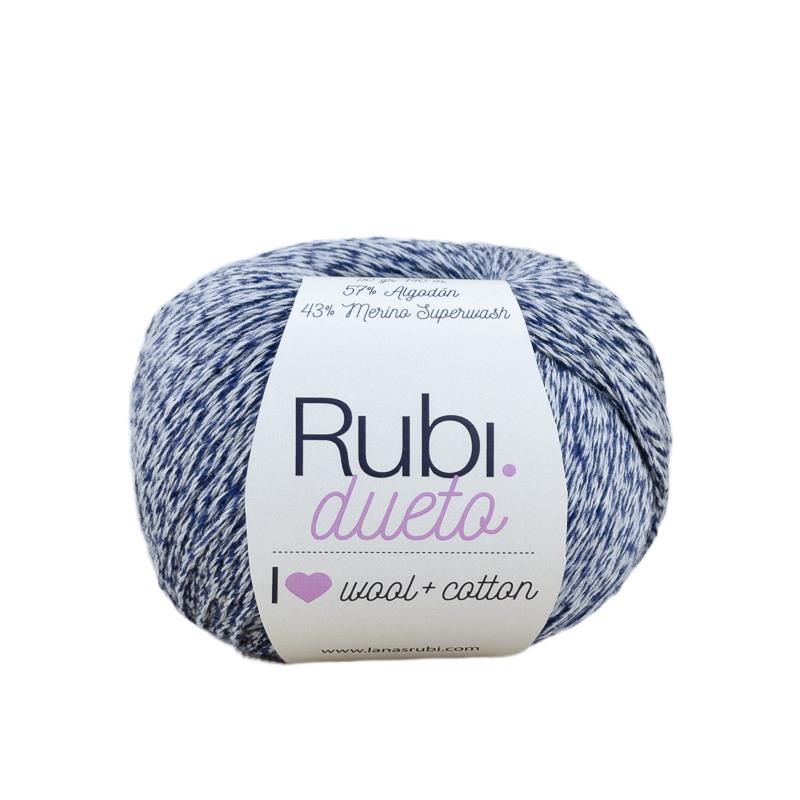 Fil Ruby Duet – Coton et mérinos Superwash 50 g, nuances mélangées