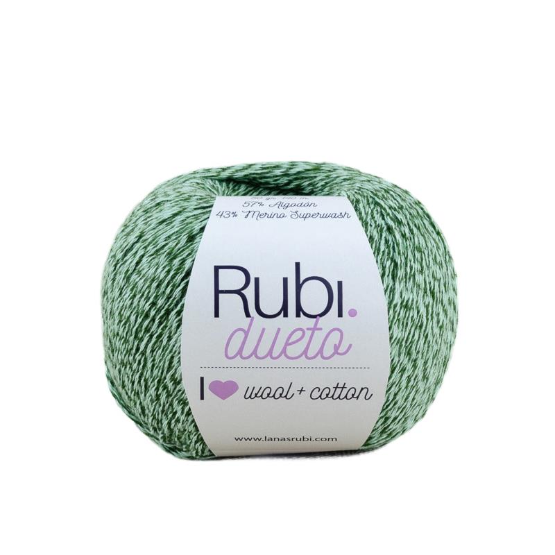 Fil Ruby Duet – Coton et mérinos Superwash 50 g, nuances mélangées