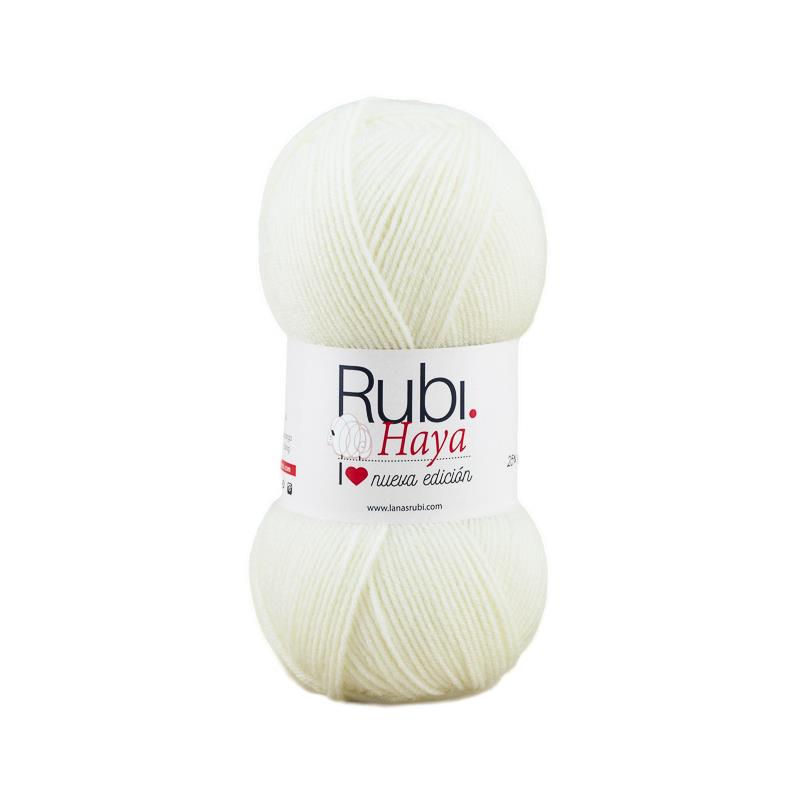 Ovillo Rubí Haya – Lana merino 100 g, lana básica de invierno