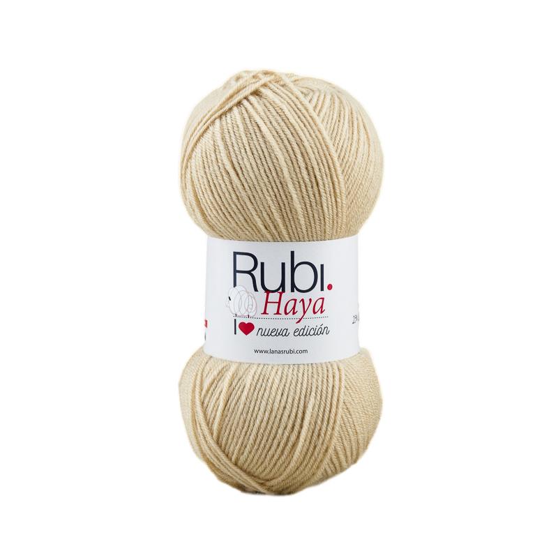 Ovillo Rubí Haya – Lana merino 100 g, lana básica de invierno