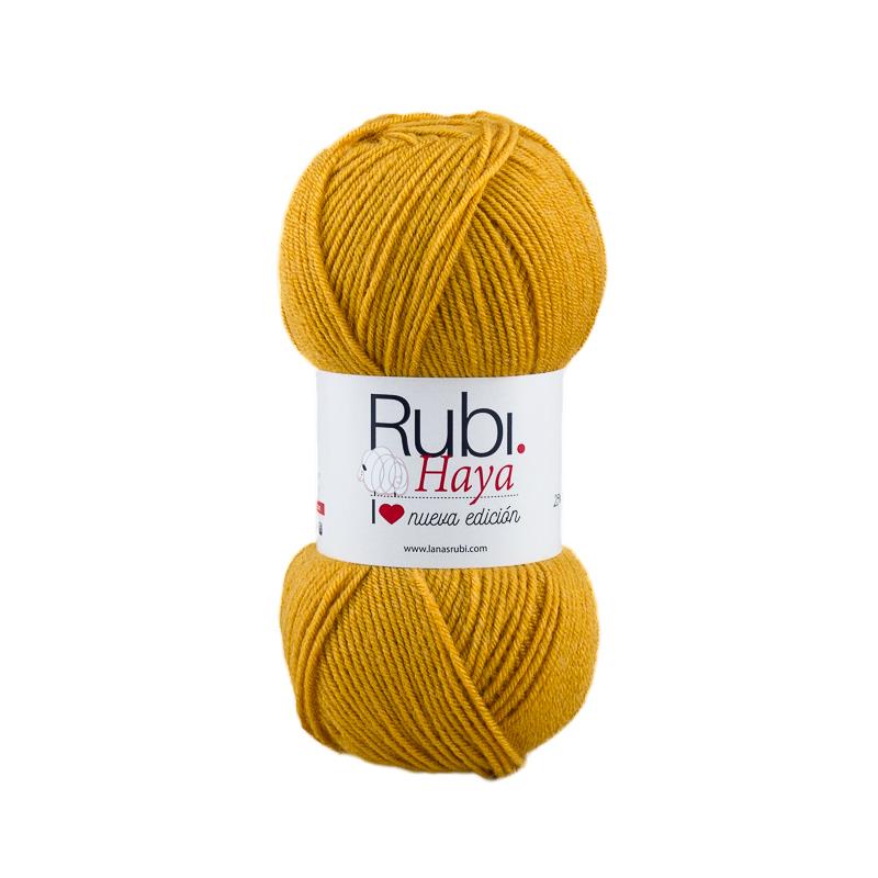 Ovillo Rubí Haya – Lana merino 100 g, lana básica de invierno