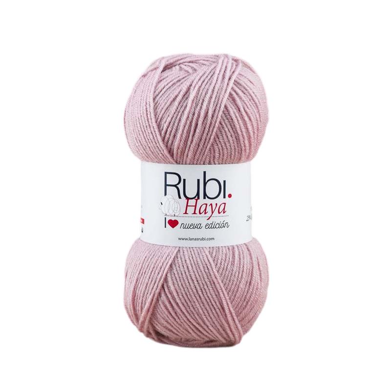 Ovillo Rubí Haya – Lana merino 100 g, lana básica de invierno