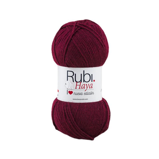 Ovillo Rubí Haya – Lana merino 100 g, lana básica de invierno