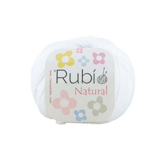 Ovillo Rubí Natural – Algodón egipcio 50 g