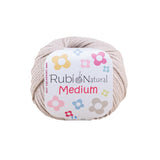 Ruby Natural Medium Ball – Cotton 50 g, medium thickness – Color 003