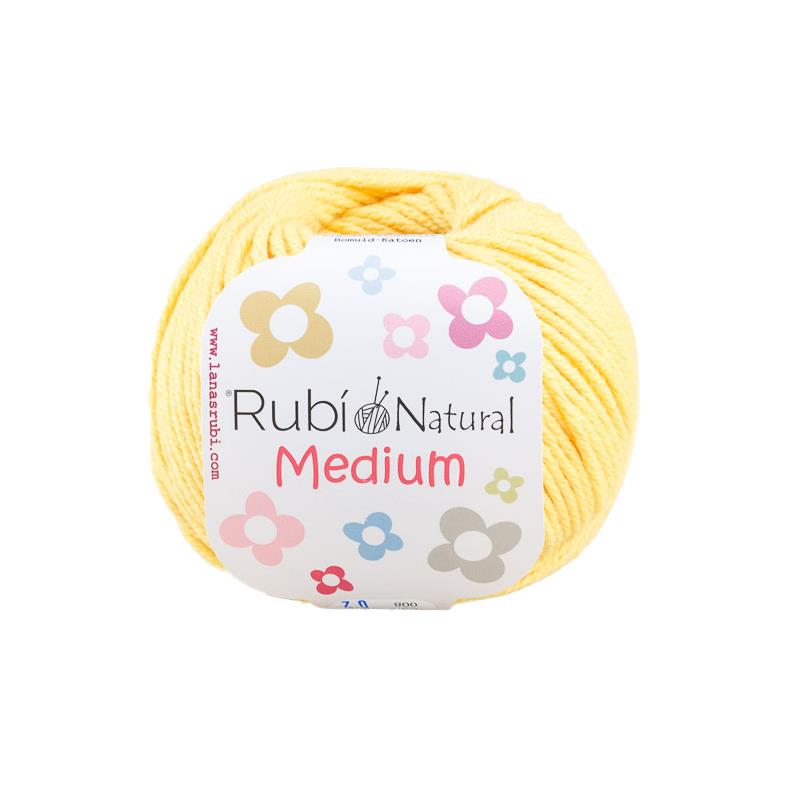 Ruby Natural Medium Ball – Cotton 50 g, medium thickness