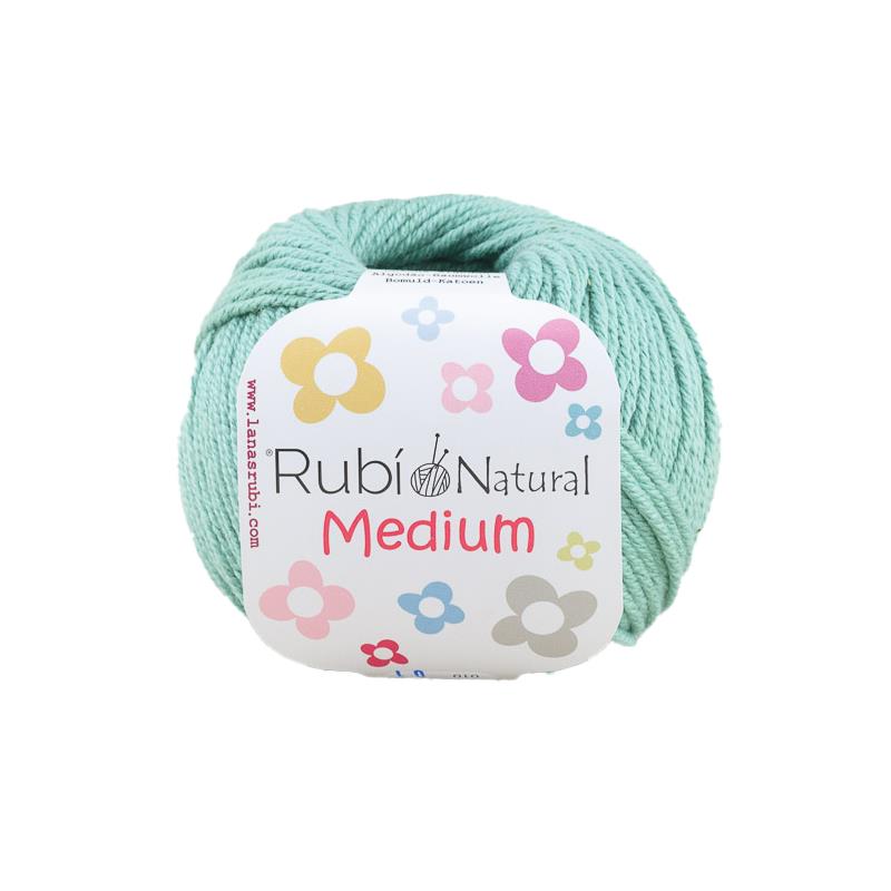 Ruby Natural Medium Ball – Cotton 50 g, medium thickness