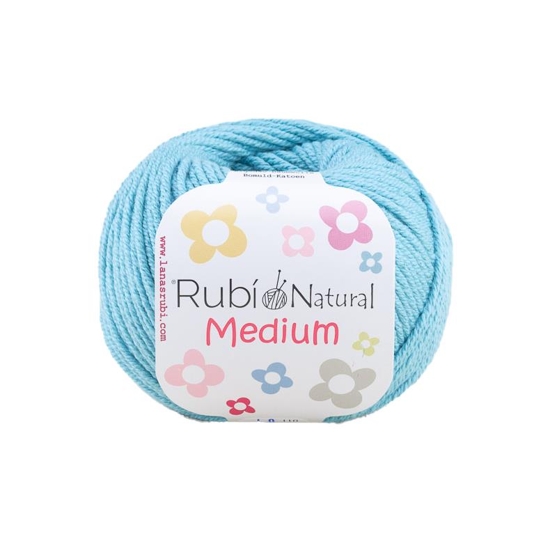 Ruby Natural Medium Ball – Cotton 50 g, medium thickness