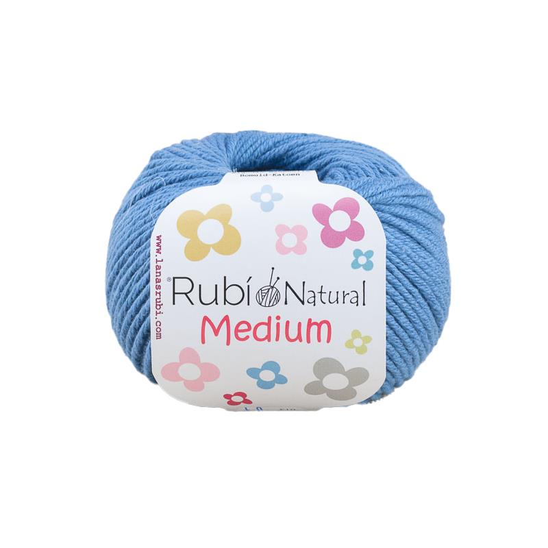 Ruby Natural Medium Ball – Cotton 50 g, medium thickness