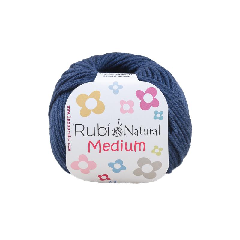 Ruby Natural Medium Ball – Cotton 50 g, medium thickness