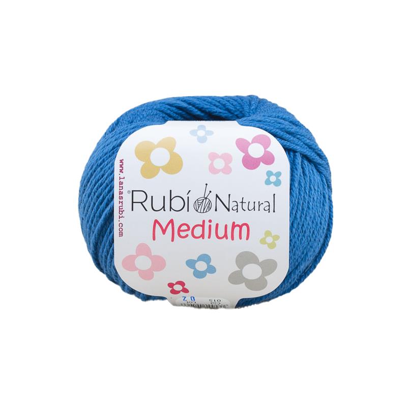 Ruby Natural Medium Ball – Cotton 50 g, medium thickness