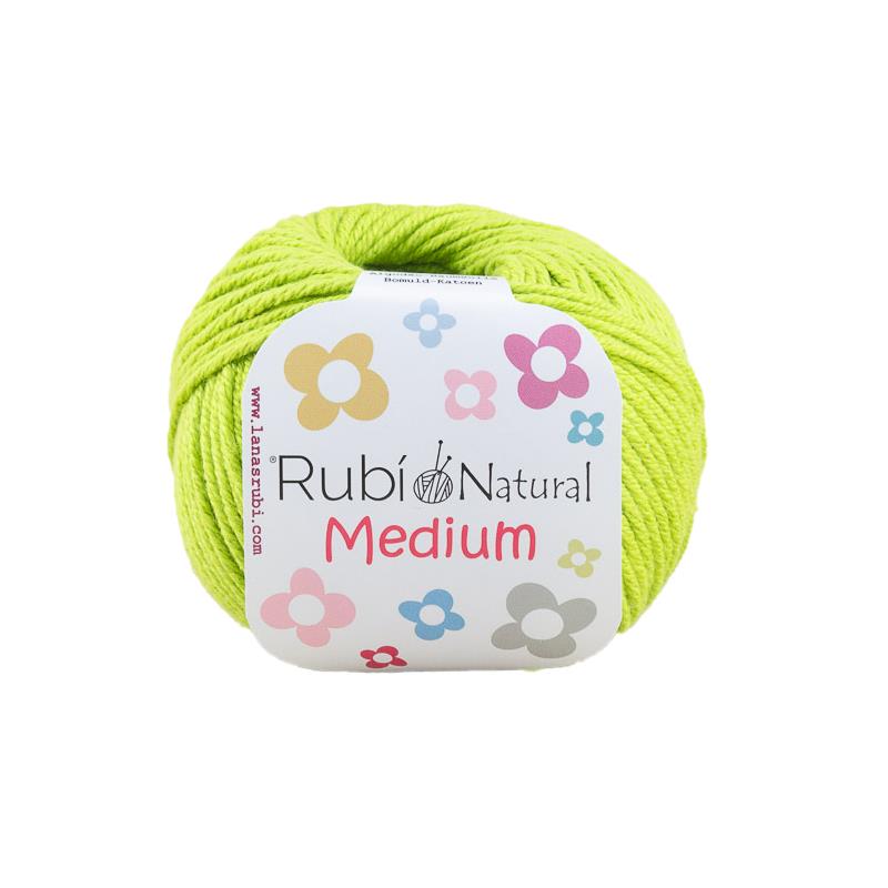 Ruby Natural Medium Ball – Cotton 50 g, medium thickness