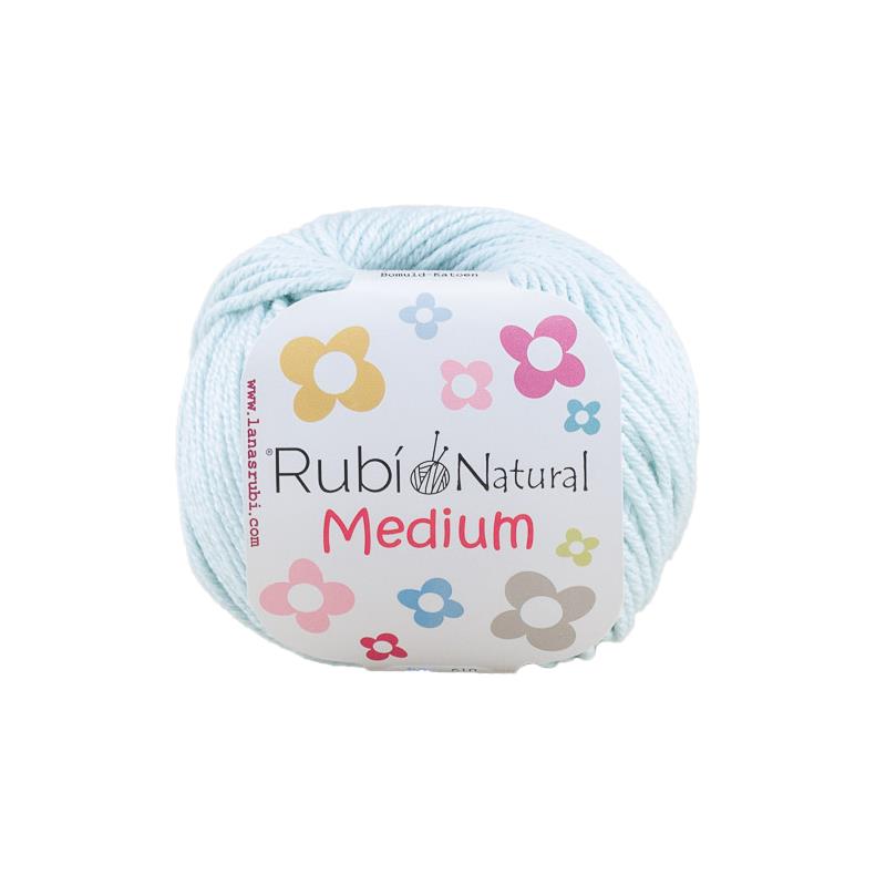Ruby Natural Medium Ball – Cotton 50 g, medium thickness