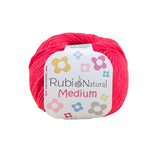 Ruby Natural Medium Ball – Cotton 50 g, medium thickness – Color 027