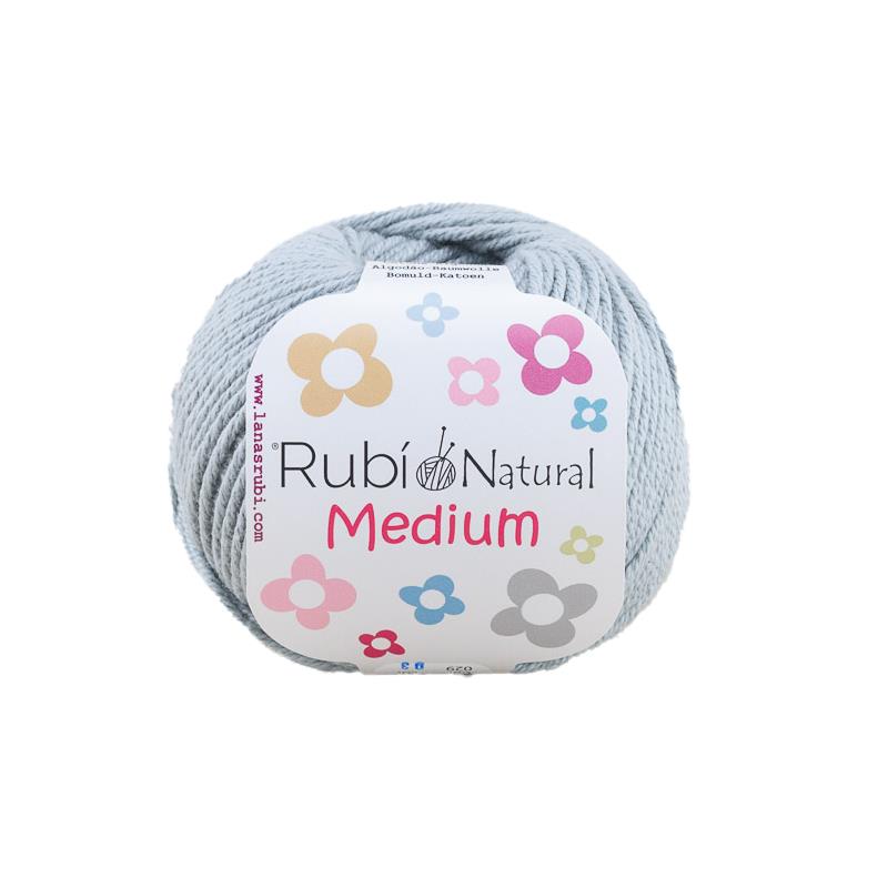 Ruby Natural Medium Ball – Cotton 50 g, medium thickness