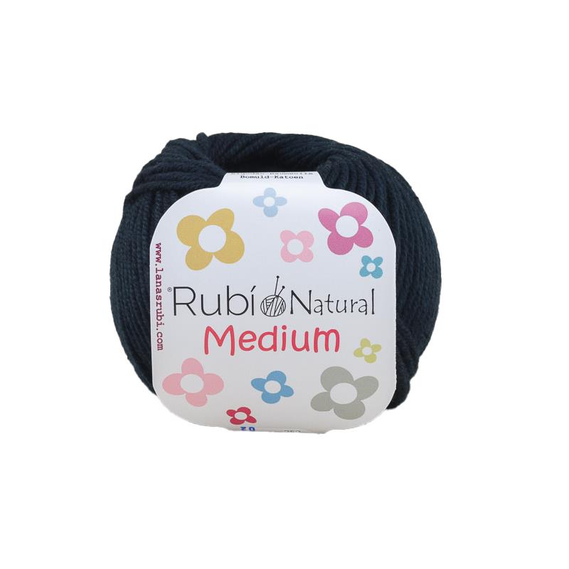 Ruby Natural Medium Ball – Cotton 50 g, medium thickness