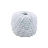 Ruby Gold Perlé Ball No. 5 – Mercerized cotton, fine embroidery – Color Blanco