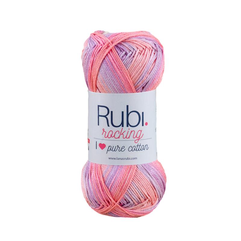 Ovillo Rubí Rocking – Algodón multicolor 100 g