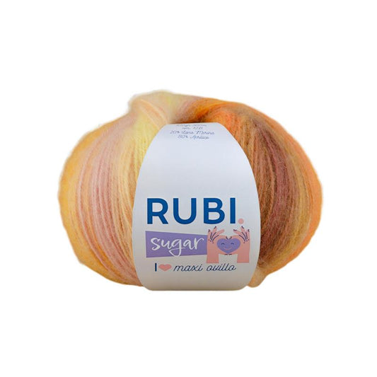 Boule de sucre Ruby – 100 g de laine mérinos, effet dégradé