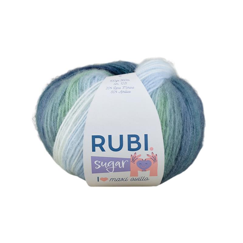 Ovillo Rubí Sugar – Lana merino 100 g, efecto degradado