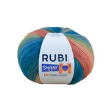 Ovillo Rubí Sugar – Lana merino 100 g, efecto degradado – Color S-106