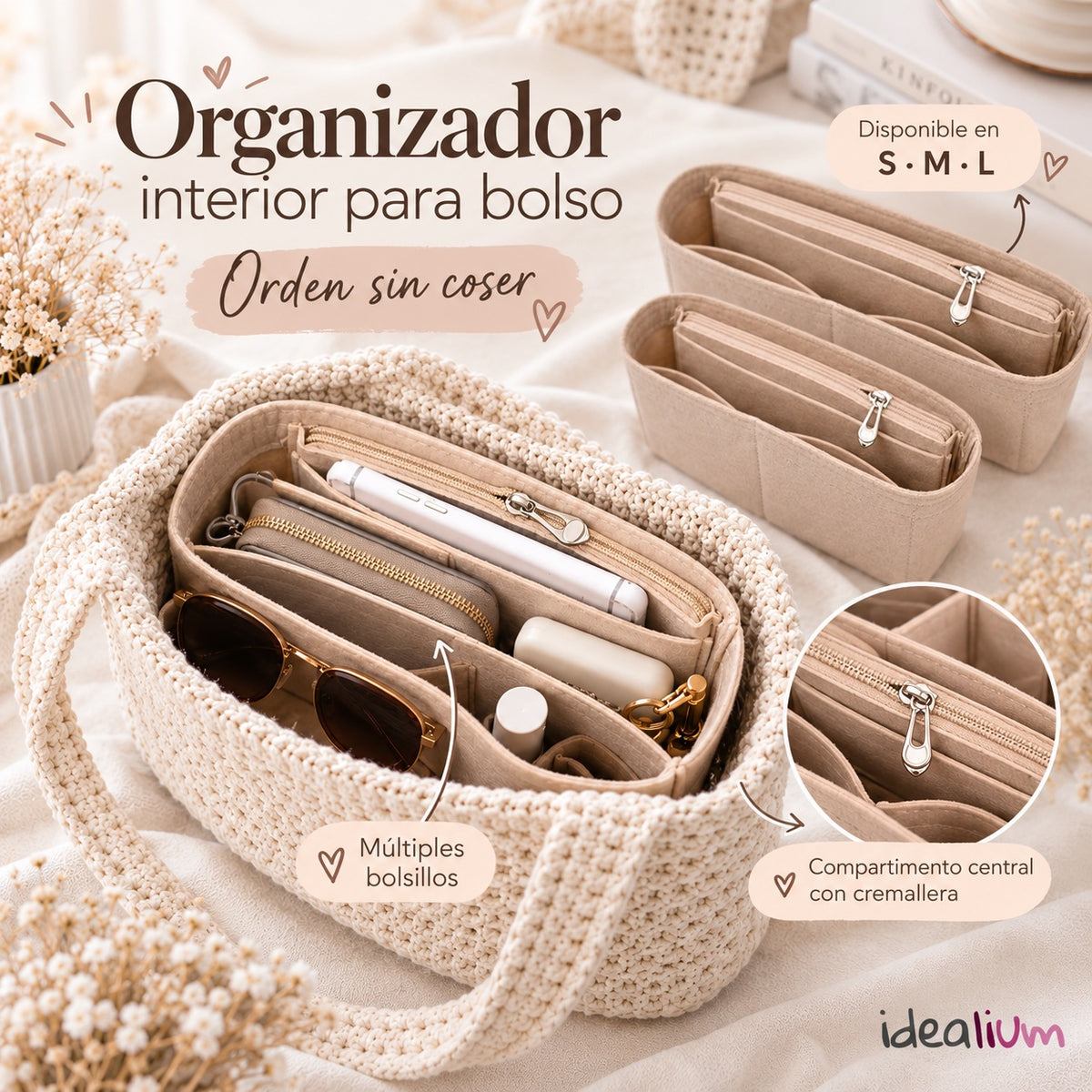 Organizador interior para bolso