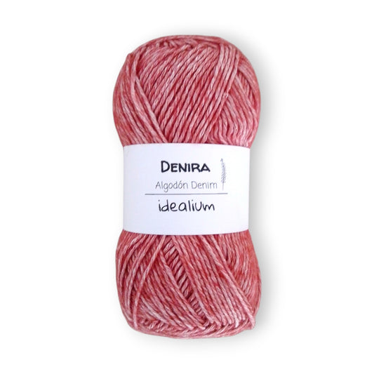 Ovillo Idealium Denira - Algodón 50g, jaspeado efecto denim