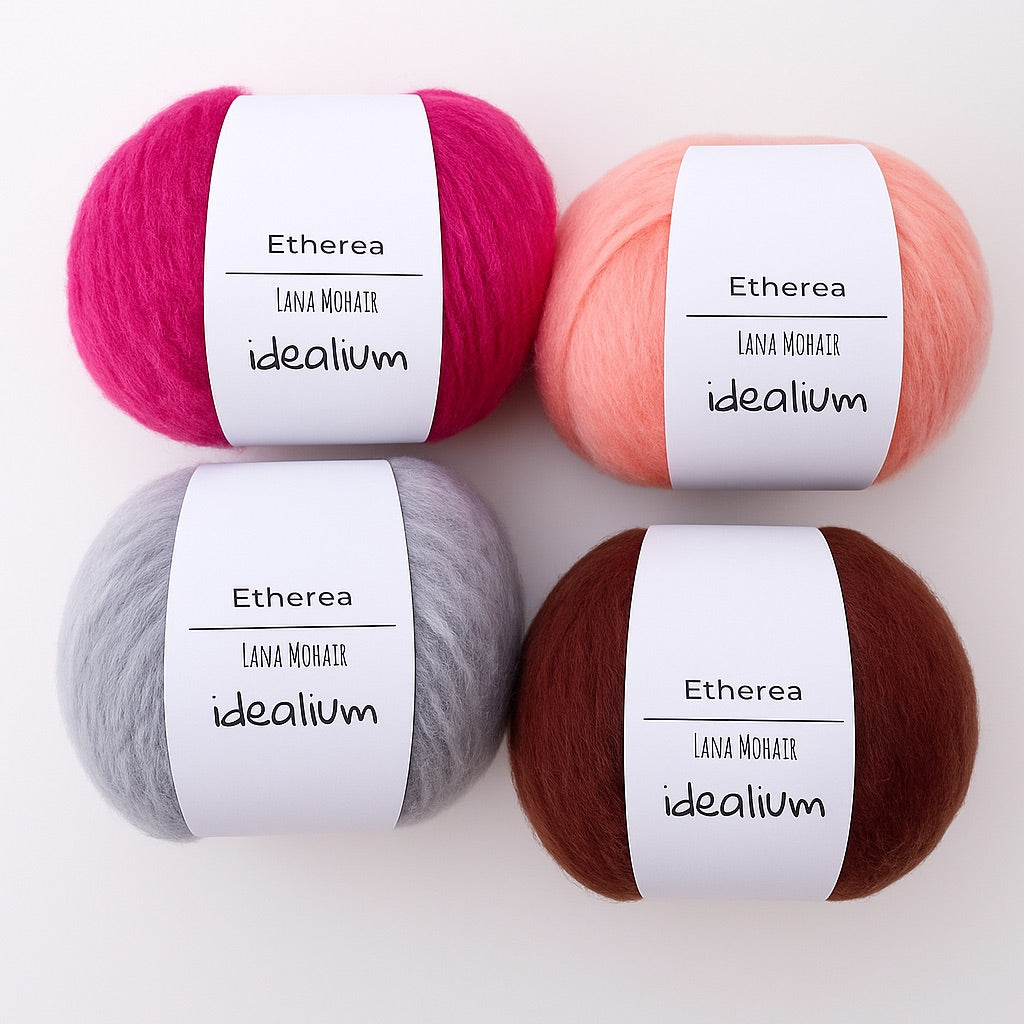 Ovillo Idealium Etherea lana mohair  en varios colores