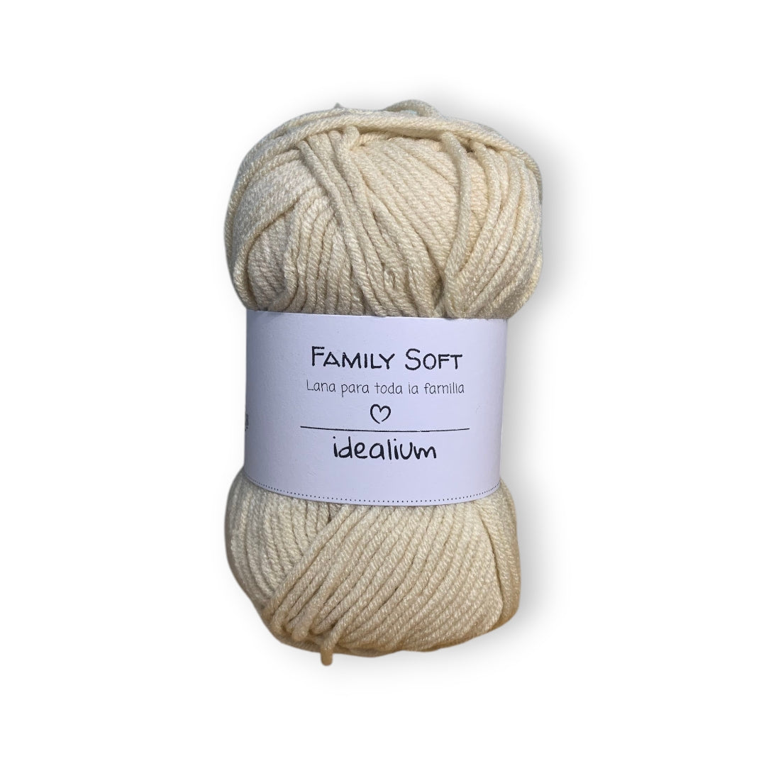 Ovillo Idealium Family Soft lana acrílica 041 beige