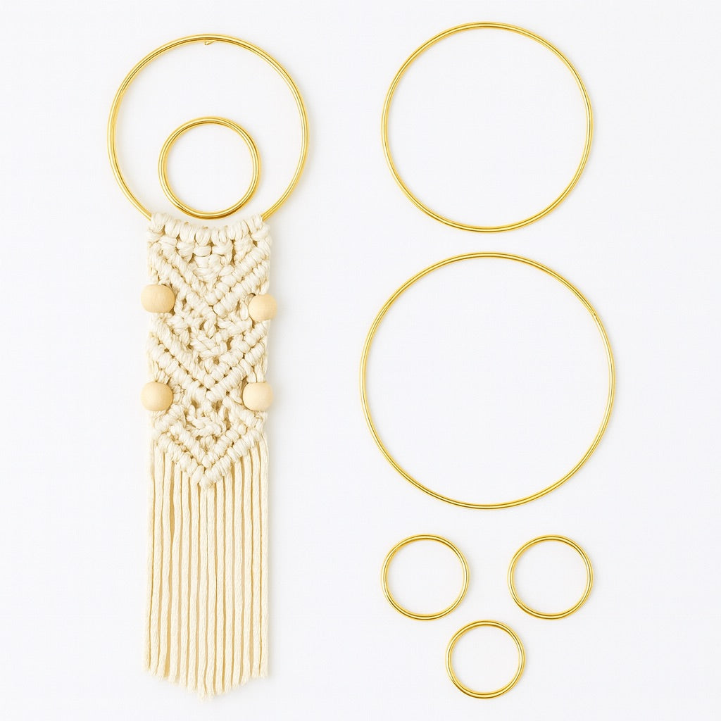 Pack Aros y Estructuras Doradas | Macramé
