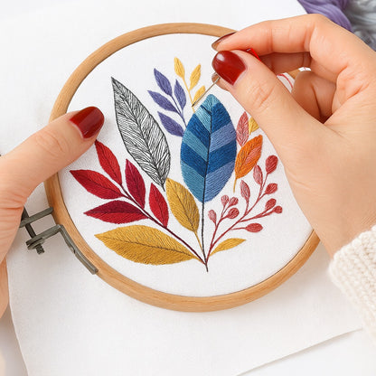 Pack de 8 hojas A4 hidrosolubles para bordar – Plantillas en blanco ejemplo de bordado