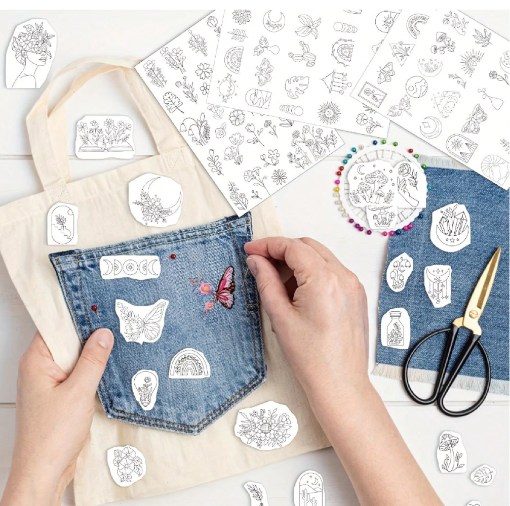 Plantillas hidrosolubles para bordar – 100 motivos naturales