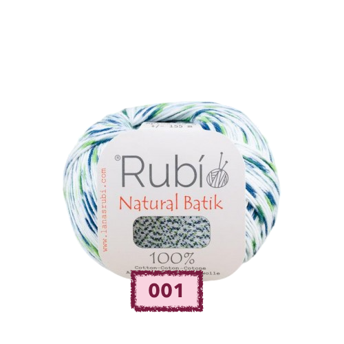 ovillo rubi natural batik algodón multicolor