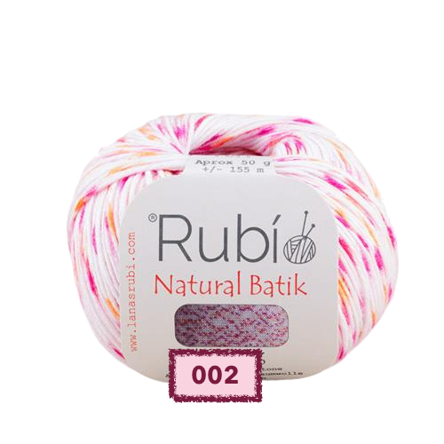 ovillo rubi natural batik algodón multicolor